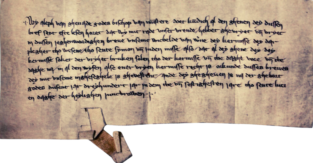 Sim-Jü Urkunde Simon-Juda-Markt Werne 1632